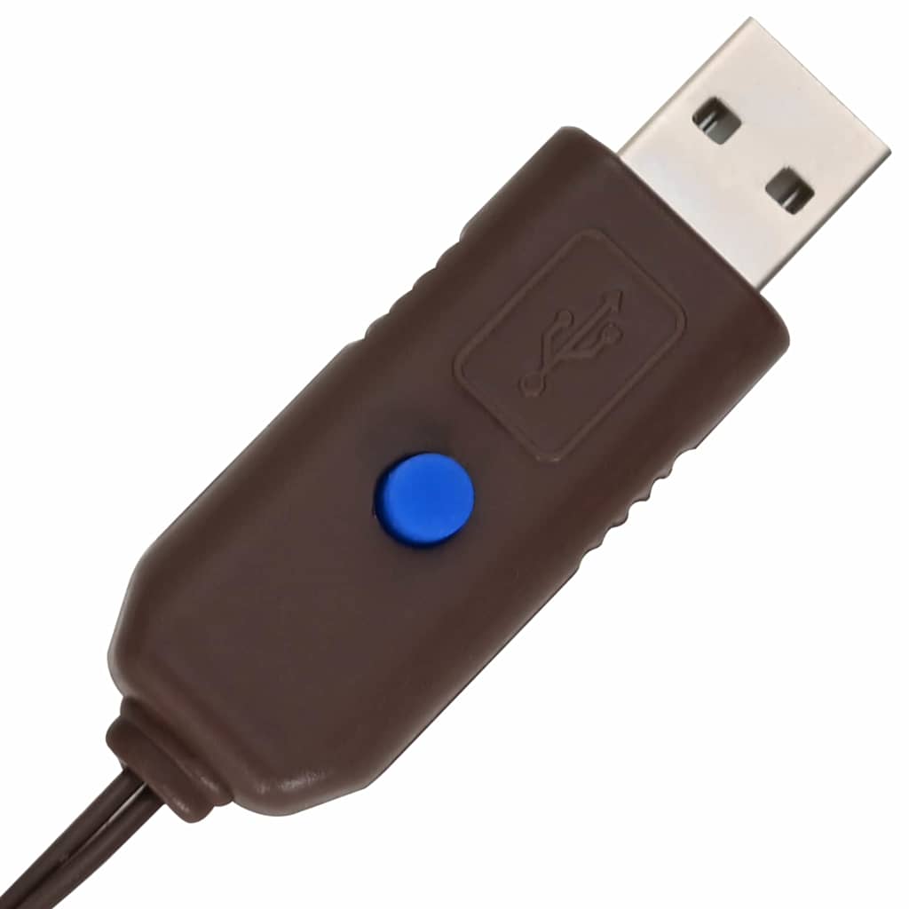 Christmas Tree 3 pcs Warm white 20 x 20 x 80 cm Rattan