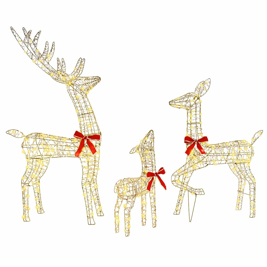 Reindeer Family 3 pcs Warm white 67 x 26 x 127 cm PET