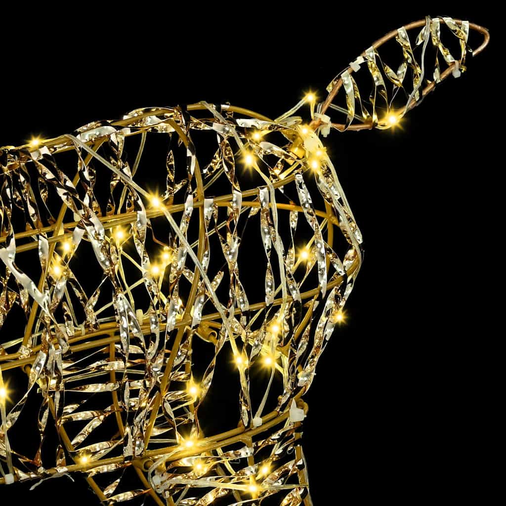 3D Reindeer with 140 LEDs Warm white 128 cm PET