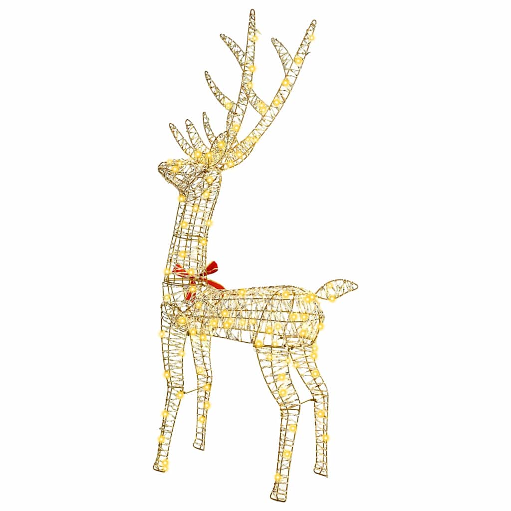 3D Reindeer with 140 LEDs Warm white 128 cm PET