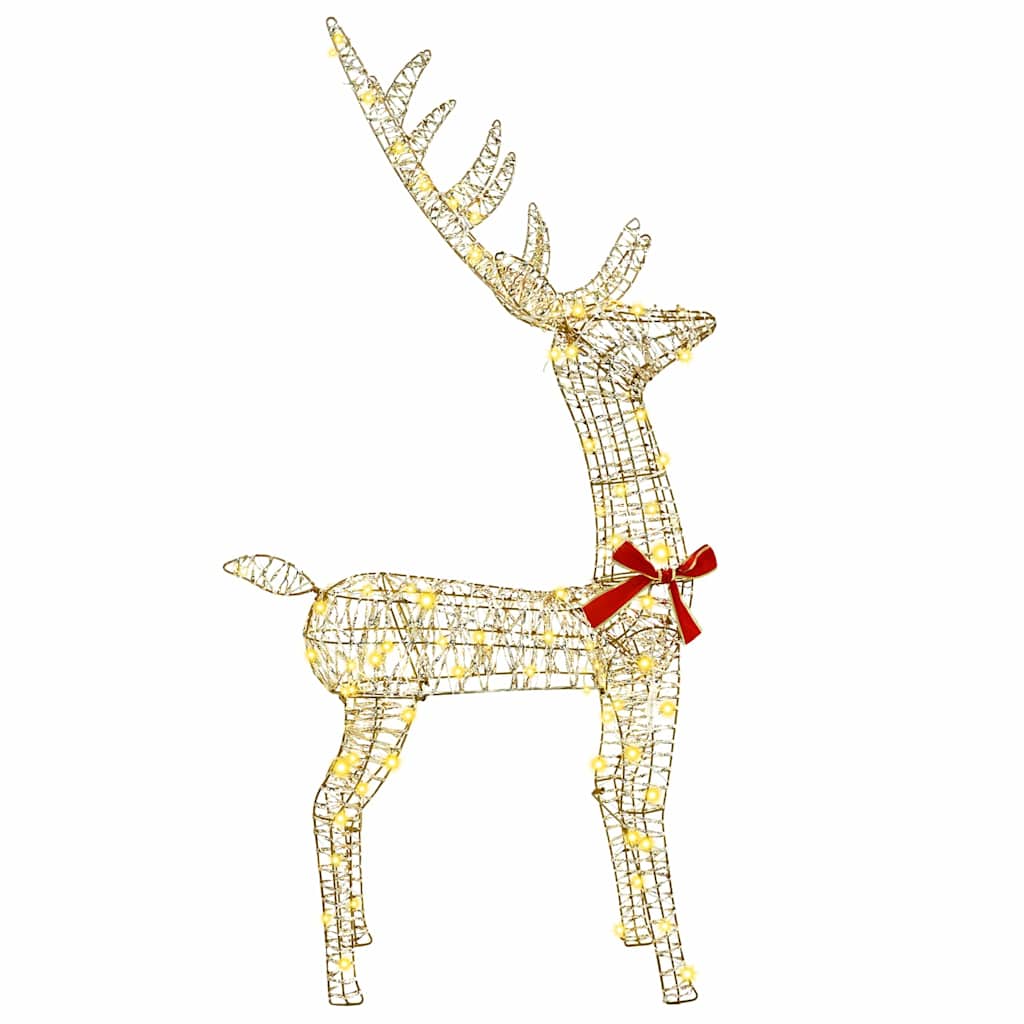 3D Reindeer with 140 LEDs Warm white 128 cm PET
