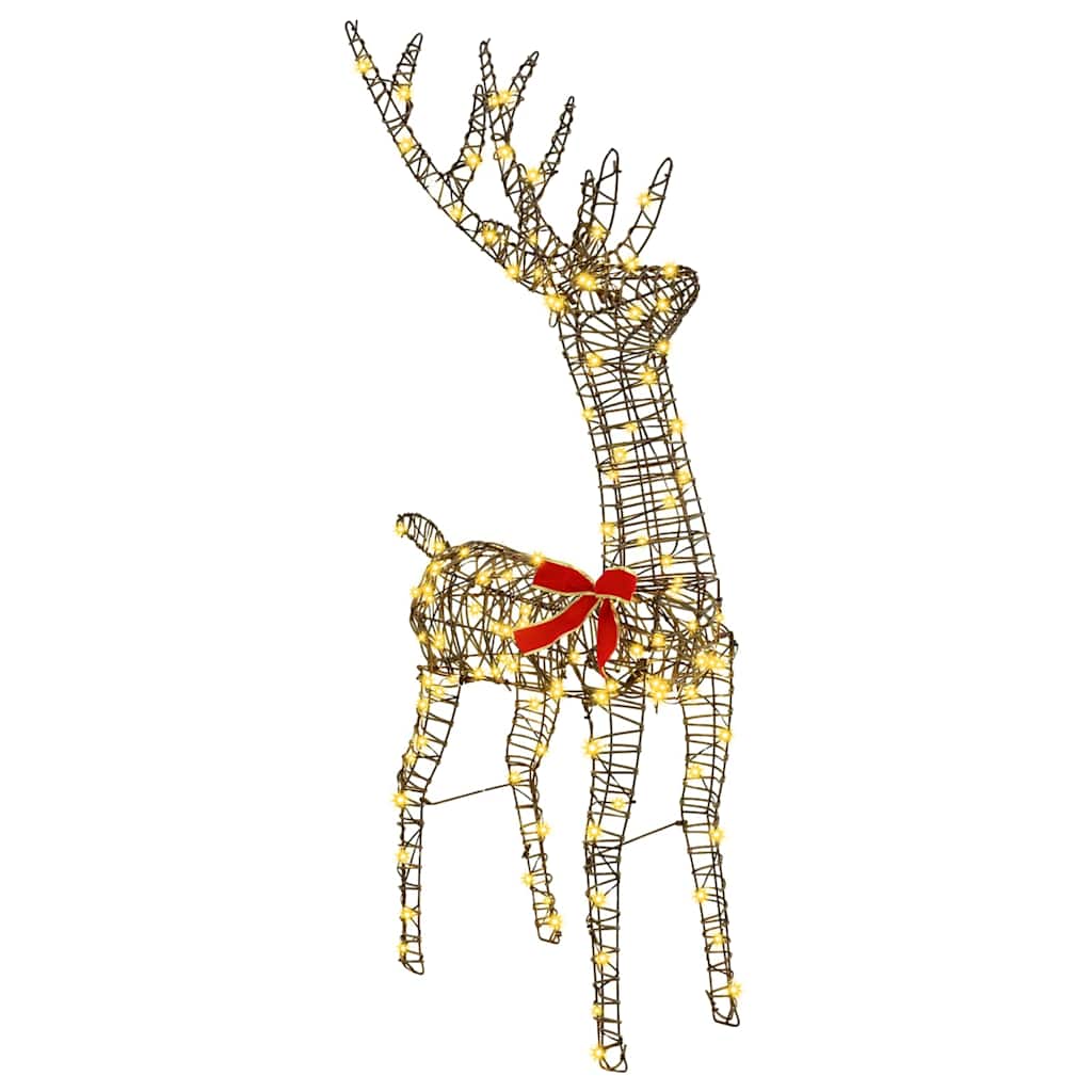 3D Reindeer with 140 LEDs Warm white 128 cm Rattan