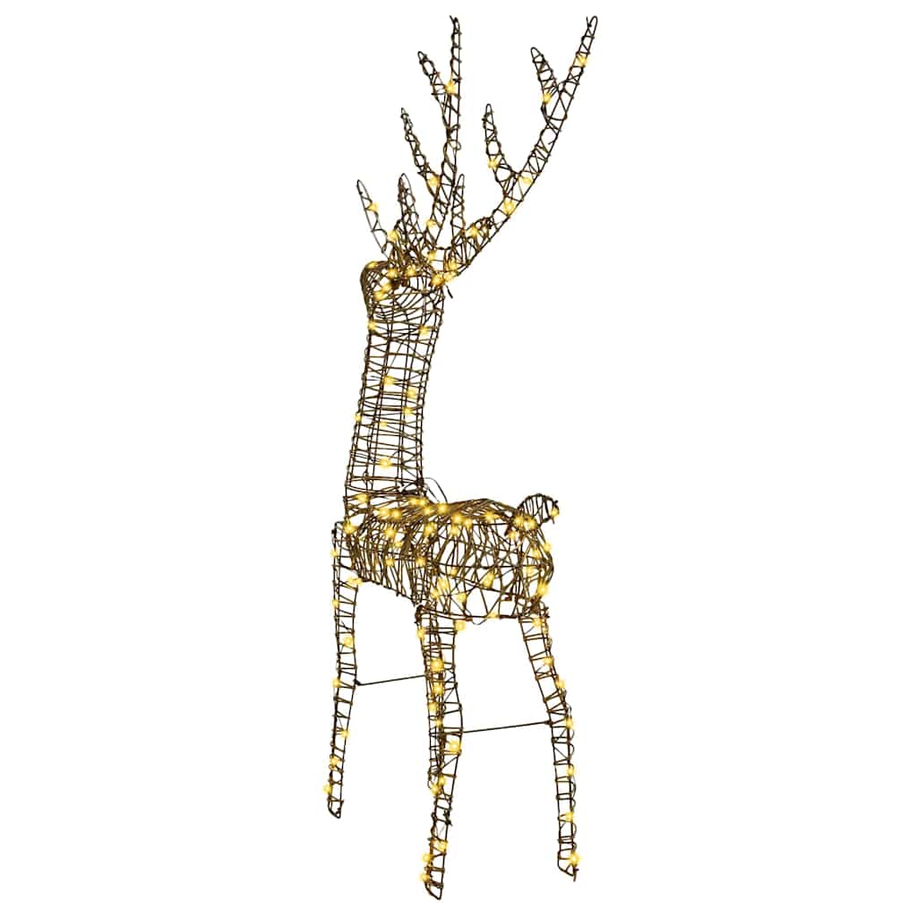 3D Reindeer with 140 LEDs Warm white 128 cm Rattan