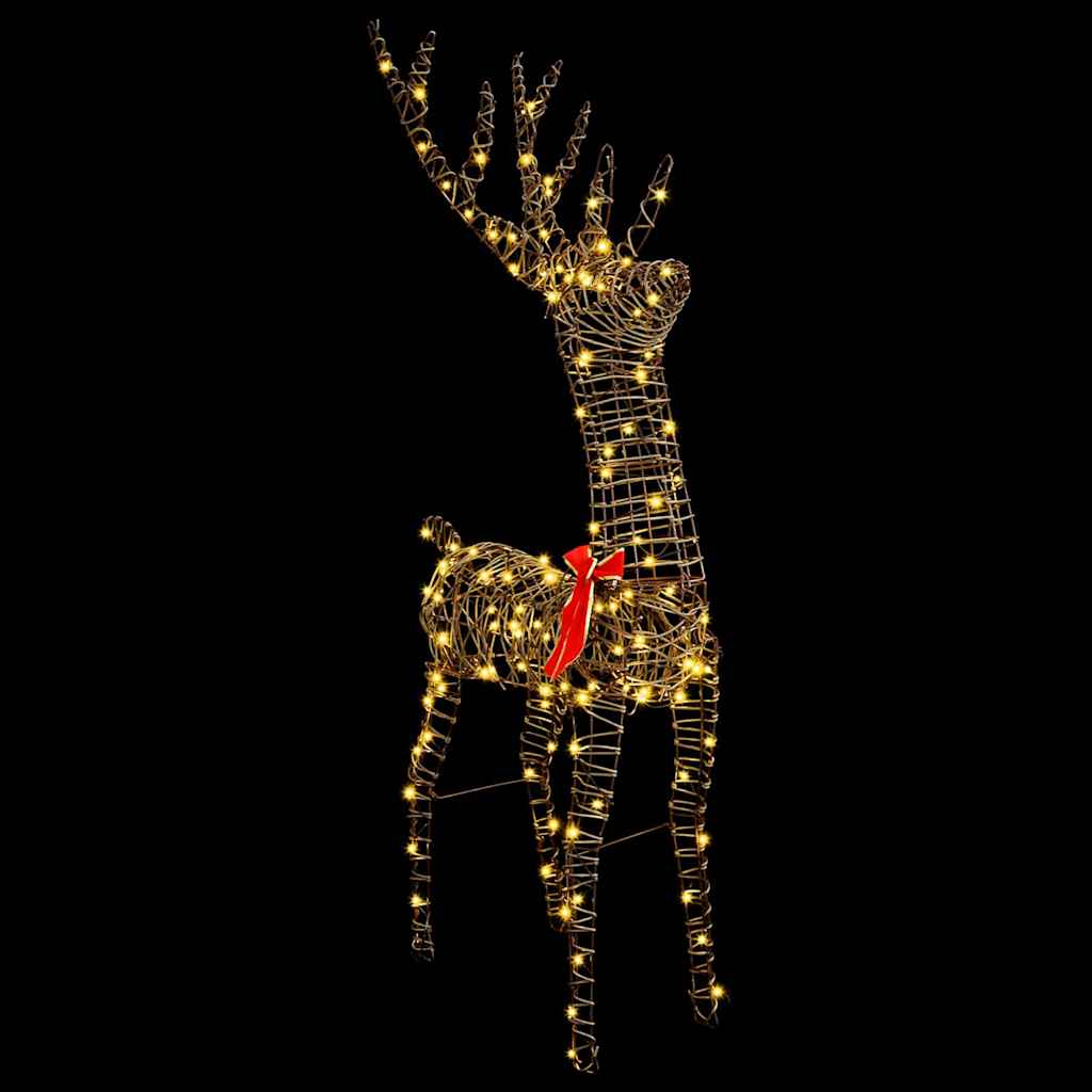 3D Reindeer with 140 LEDs Warm white 128 cm Rattan