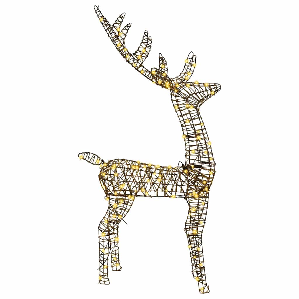 3D Reindeer with 140 LEDs Warm white 128 cm Rattan