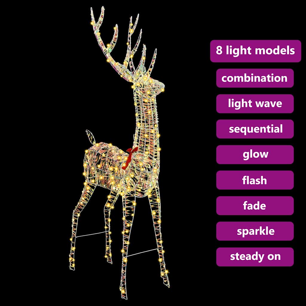 3D Reindeer with 250 LEDs Warm white 180 cm PET