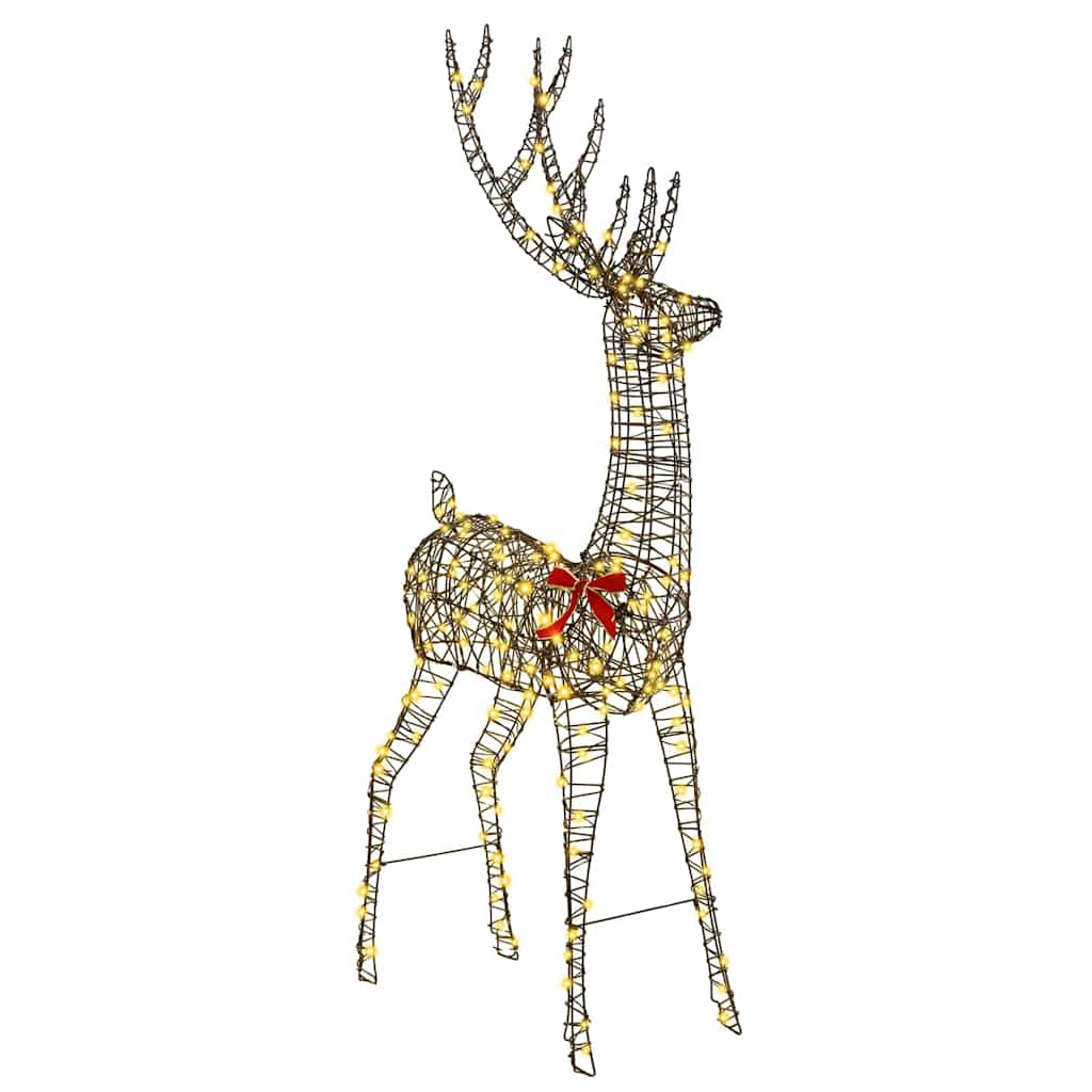3D Reindeer with 250 LEDs Warm white 180 cm Rattan