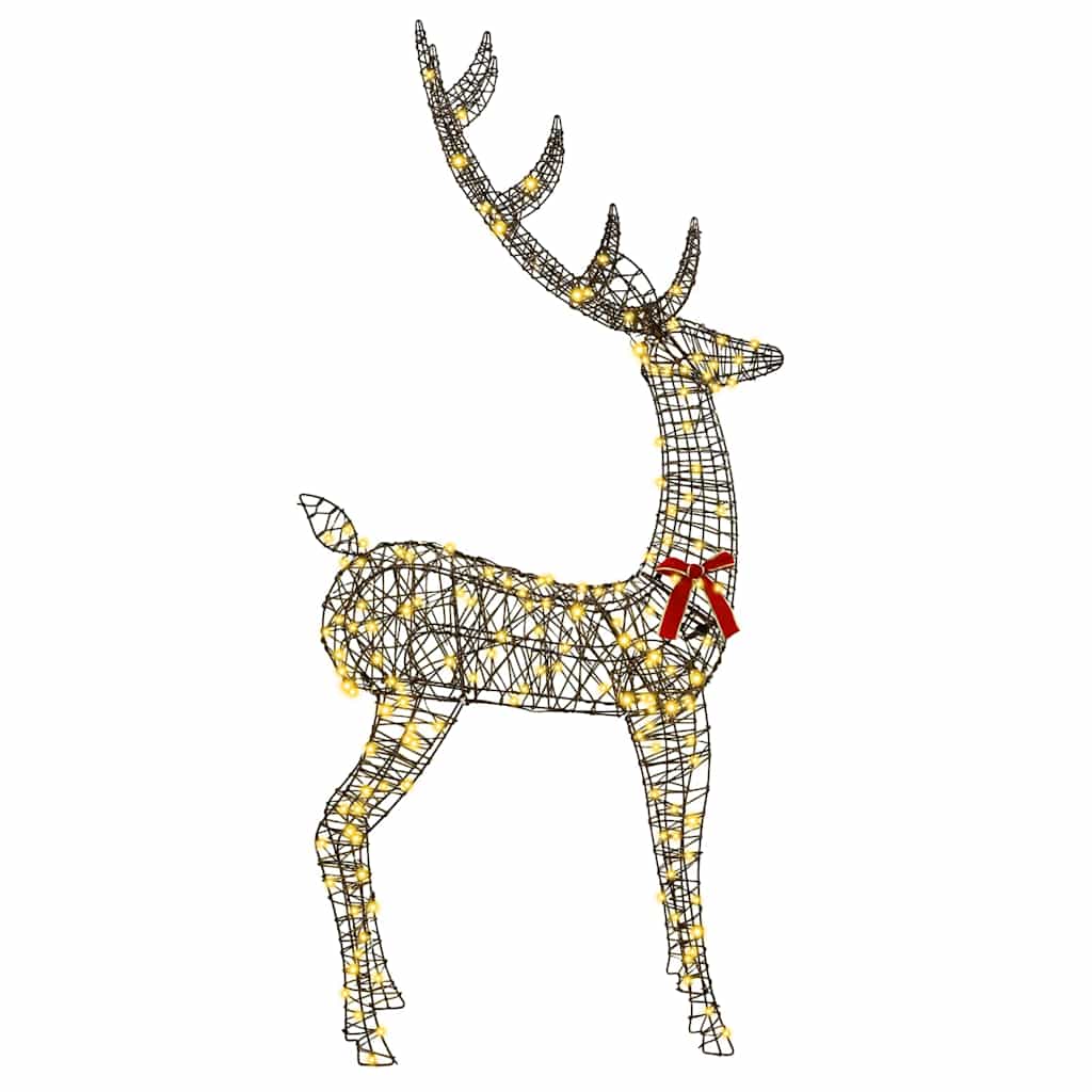 3D Reindeer with 250 LEDs Warm white 180 cm Rattan