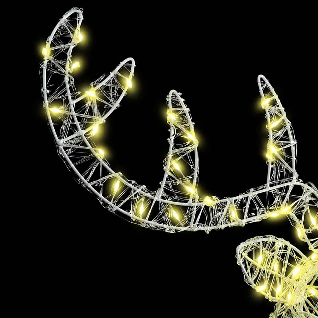 Reindeer Head with 140 LEDs Warm white 60 cm Acrylic