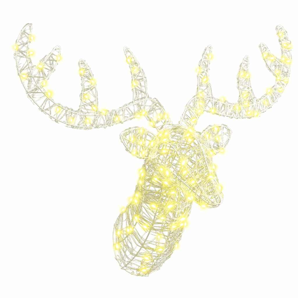 Reindeer Head with 140 LEDs Warm white 60 cm Acrylic