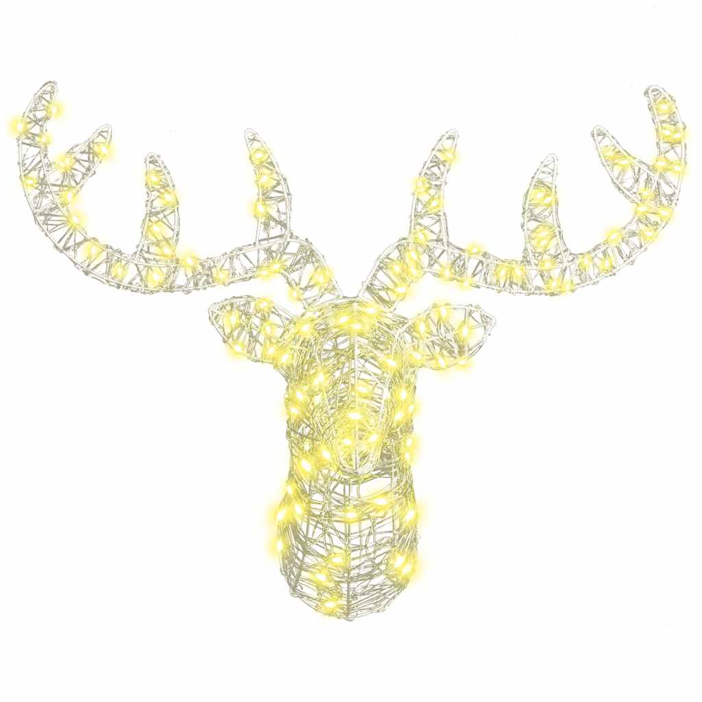Reindeer Head with 140 LEDs Warm white 60 cm Acrylic