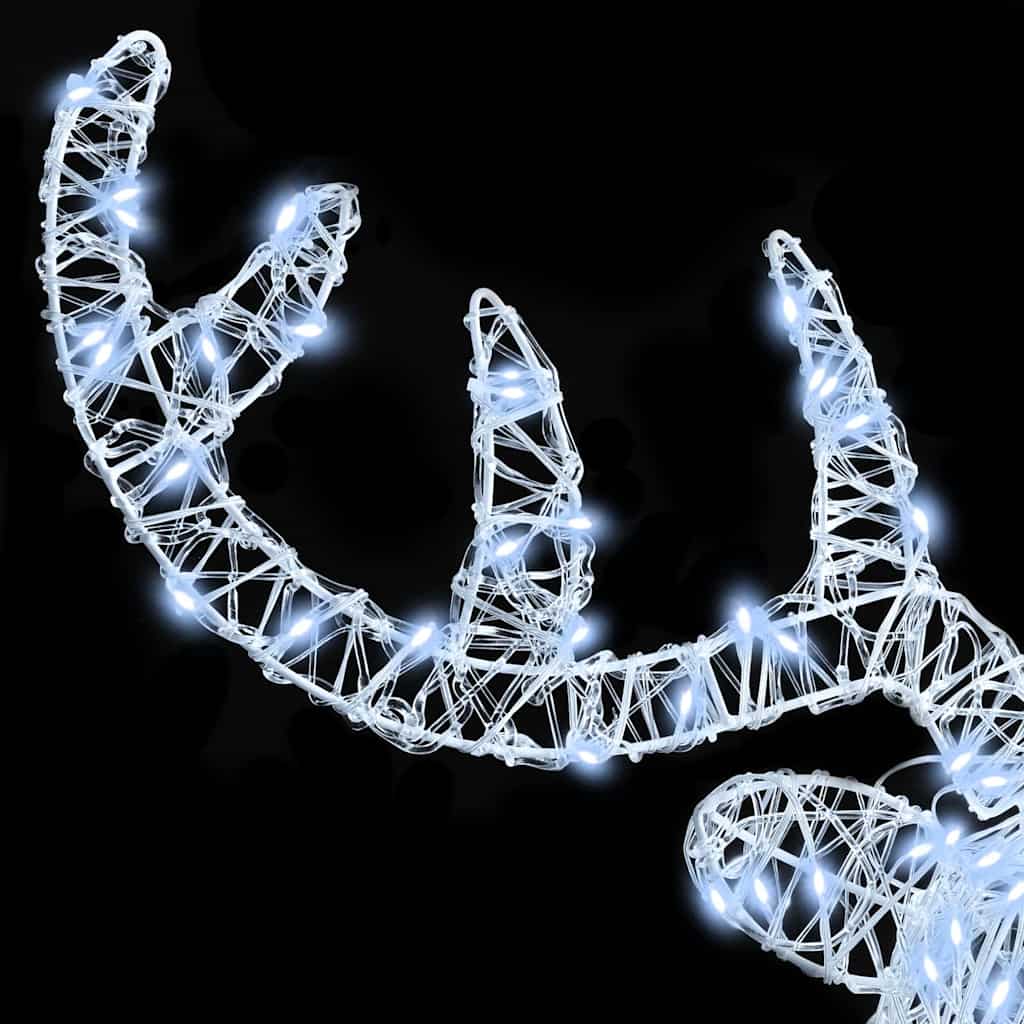 Reindeer Head with 140 LEDs Cold white 60 cm Acrylic
