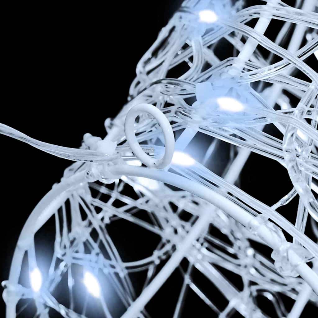 Reindeer Head with 140 LEDs Cold white 60 cm Acrylic