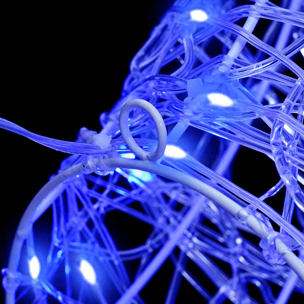 Reindeer Head with 140 LEDs Blue 60 cm Acrylic