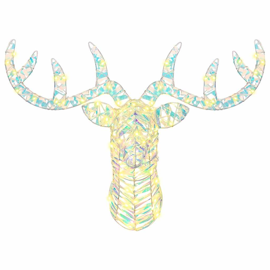 Reindeer Pull Sleigh with 140 LEDs Warm white 60 cm PET