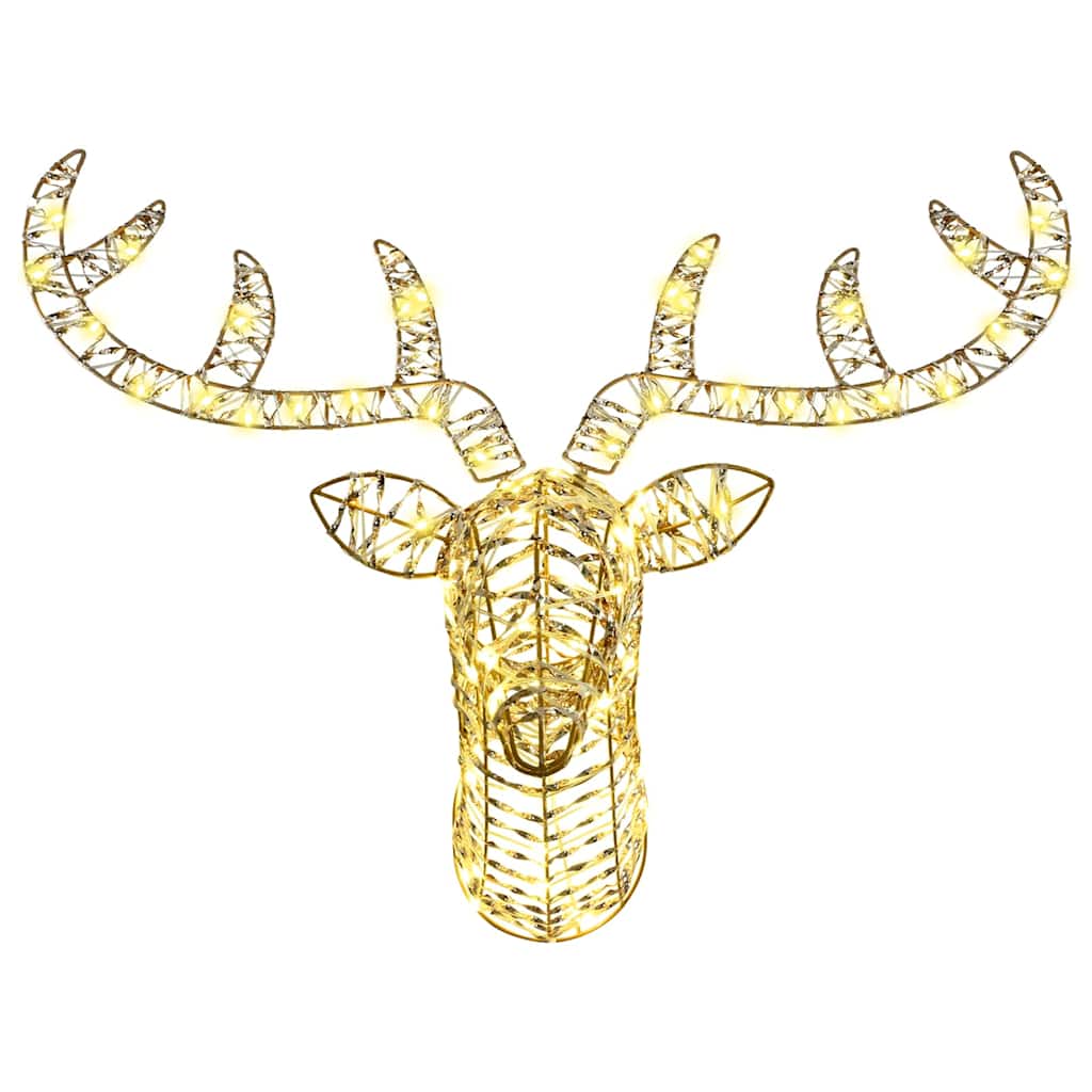 Reindeer Pull Sleigh with 140 LEDs Warm white 60 cm PET