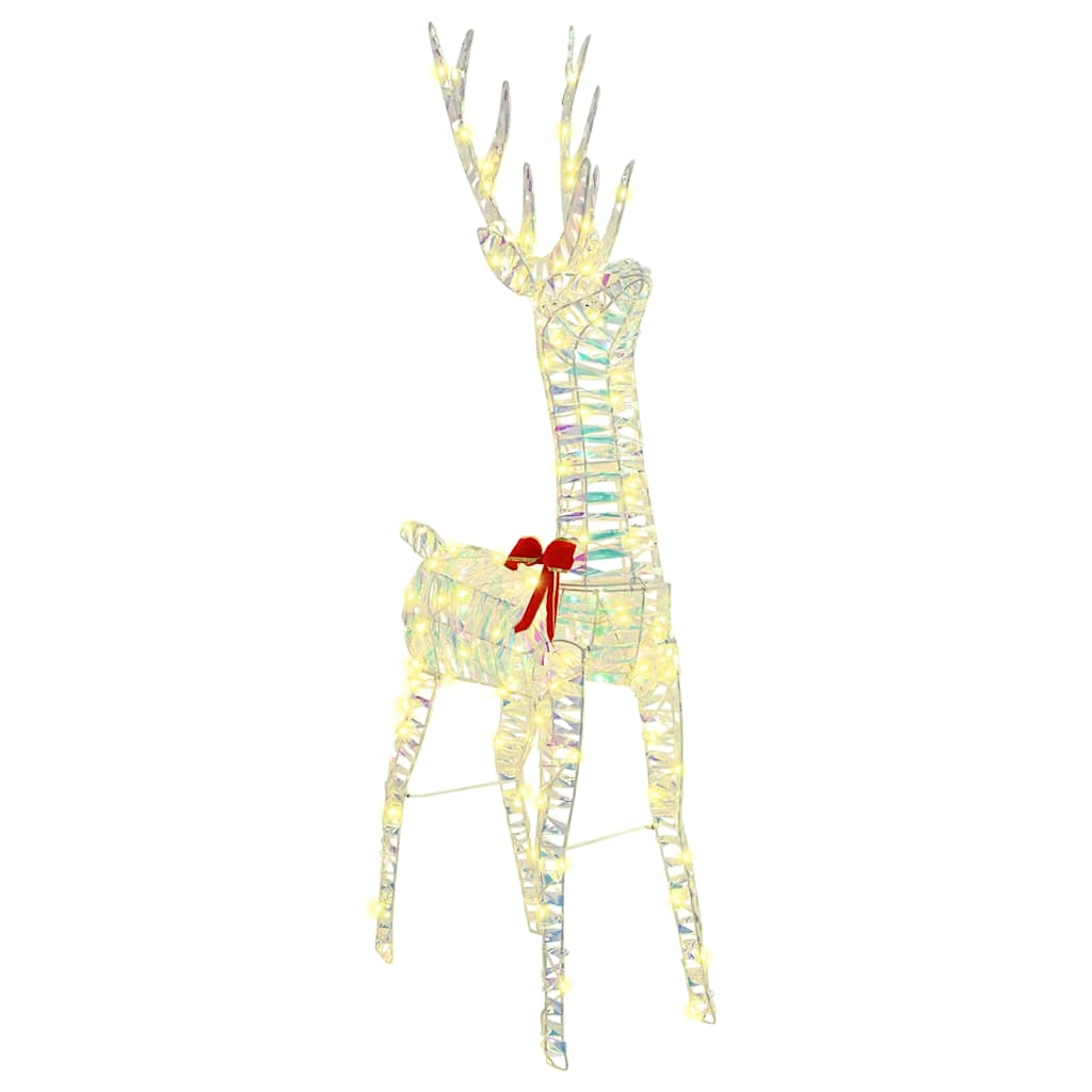 Reindeer Pull Sleigh Warm white 70 x 26 x 128.5 cm PET