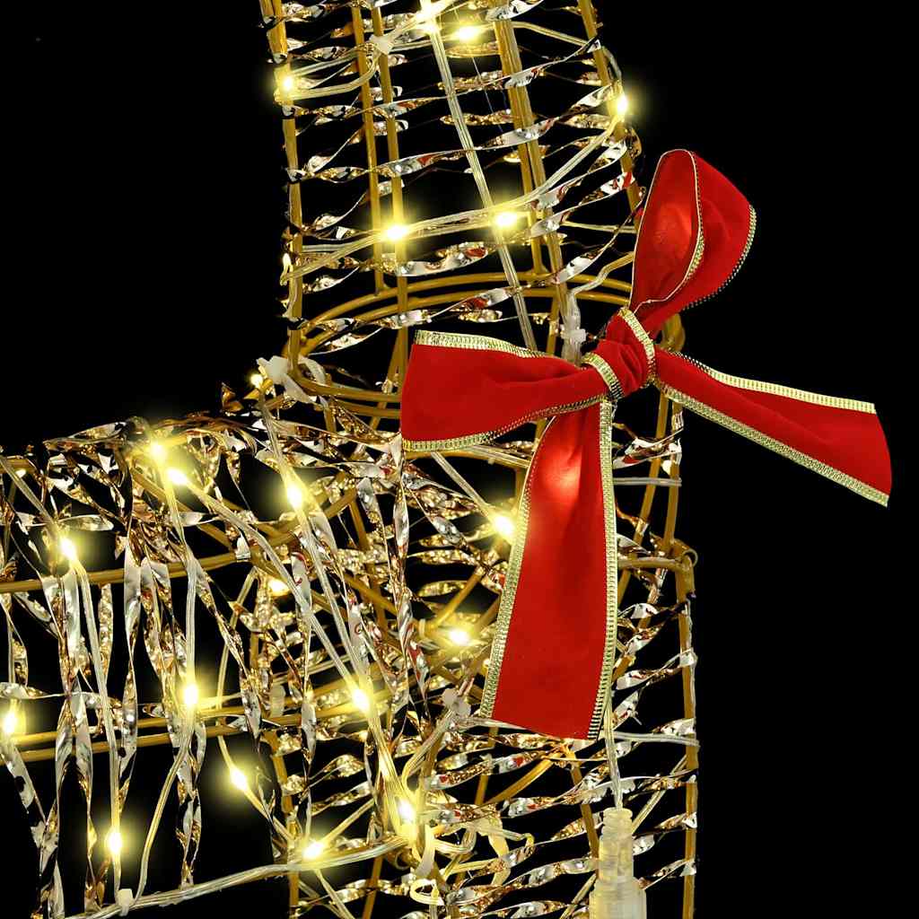 Reindeer Pull Sleigh Warm white 70 x 26 x 128.5 cm PET