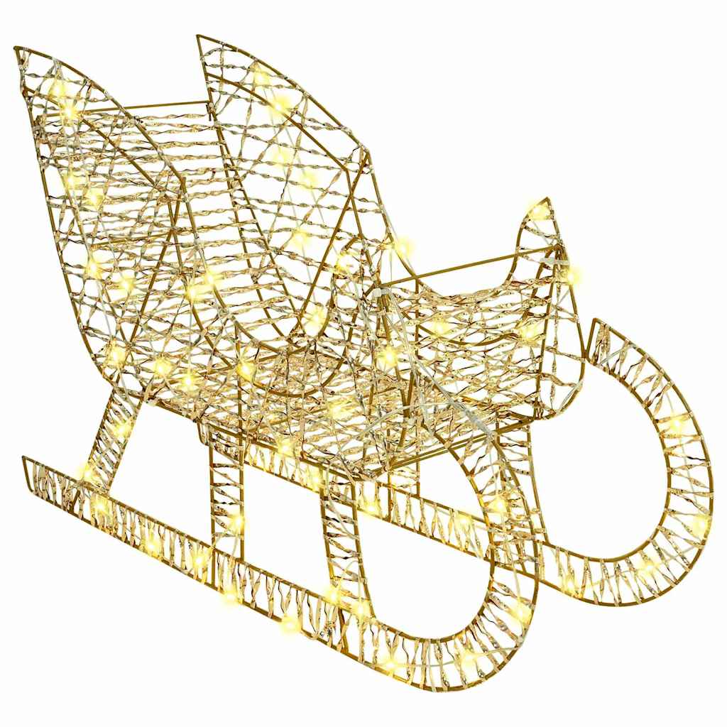 Reindeer Pull Sleigh Warm white 70 x 26 x 128.5 cm PET