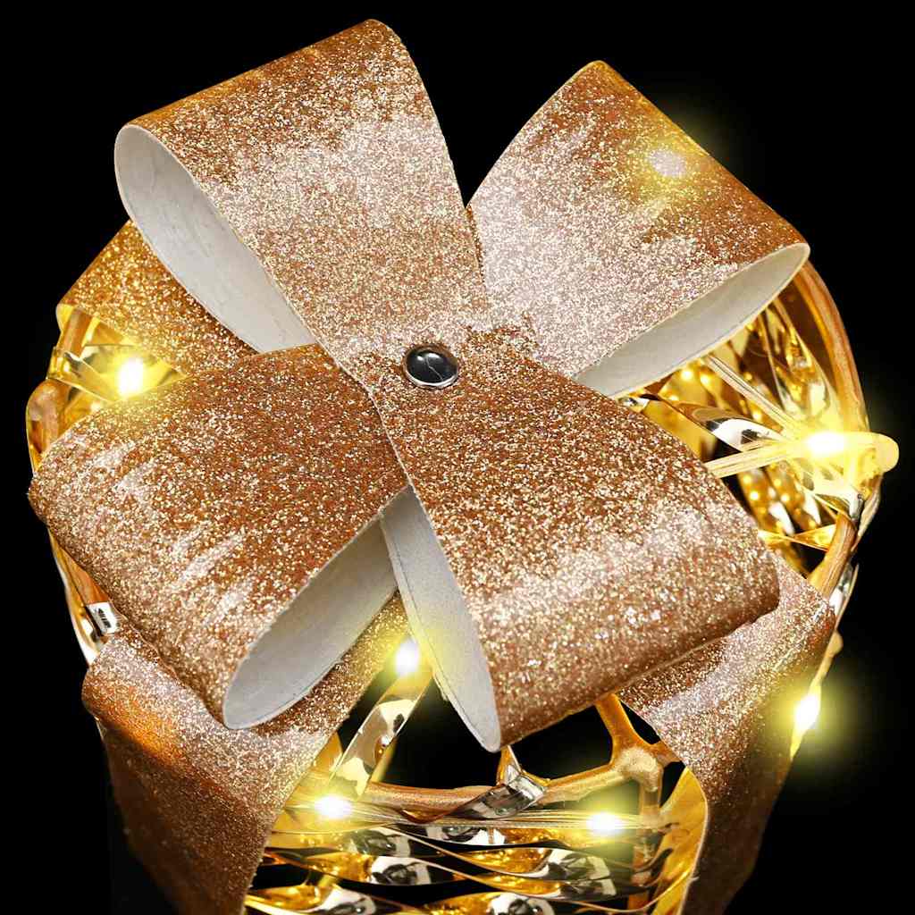 Gift Box Decoration 3 pcs Warm white 20 x 20 x 20 cm PET