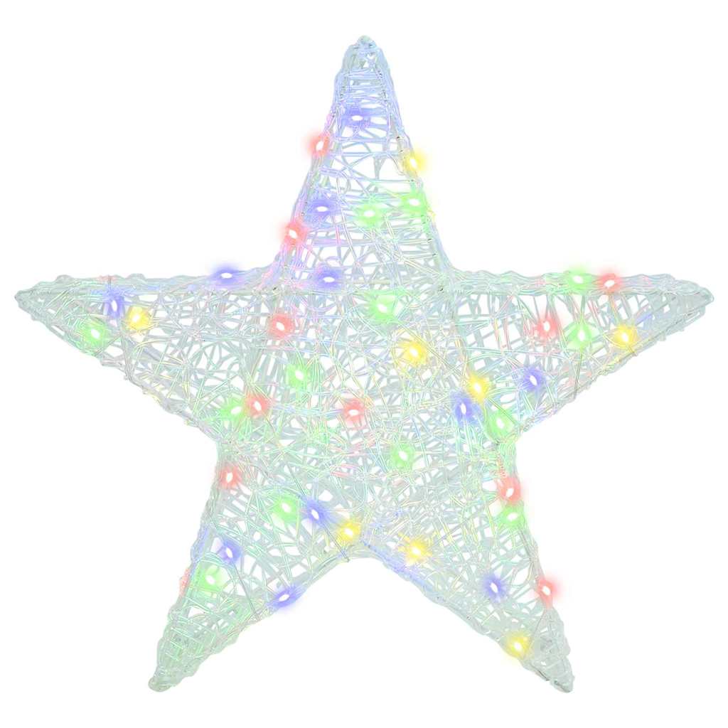 3D Star with 50 LEDs Multicolour 55 x 53.5 x 10 cm Acrylic
