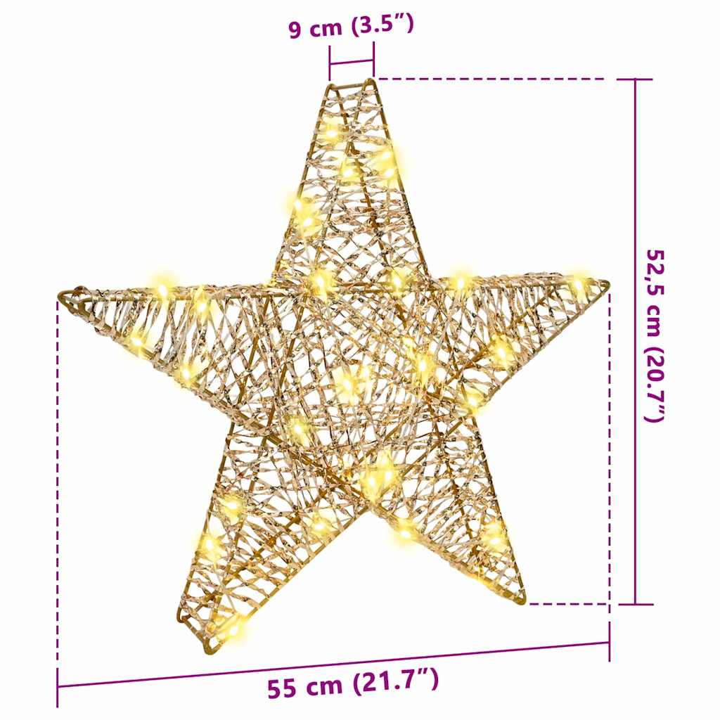 3D Star with 50 LEDs Warm white 55 x 52.5 x 9 cm PET