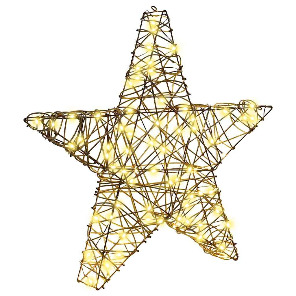 3D Star with 50 LEDs Warm white 55 x 52.5 x 9 cm Rattan