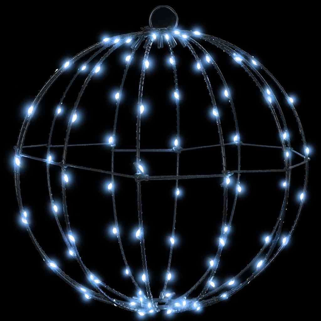 Ball with 96 LEDs Cold white 30 cm Metal