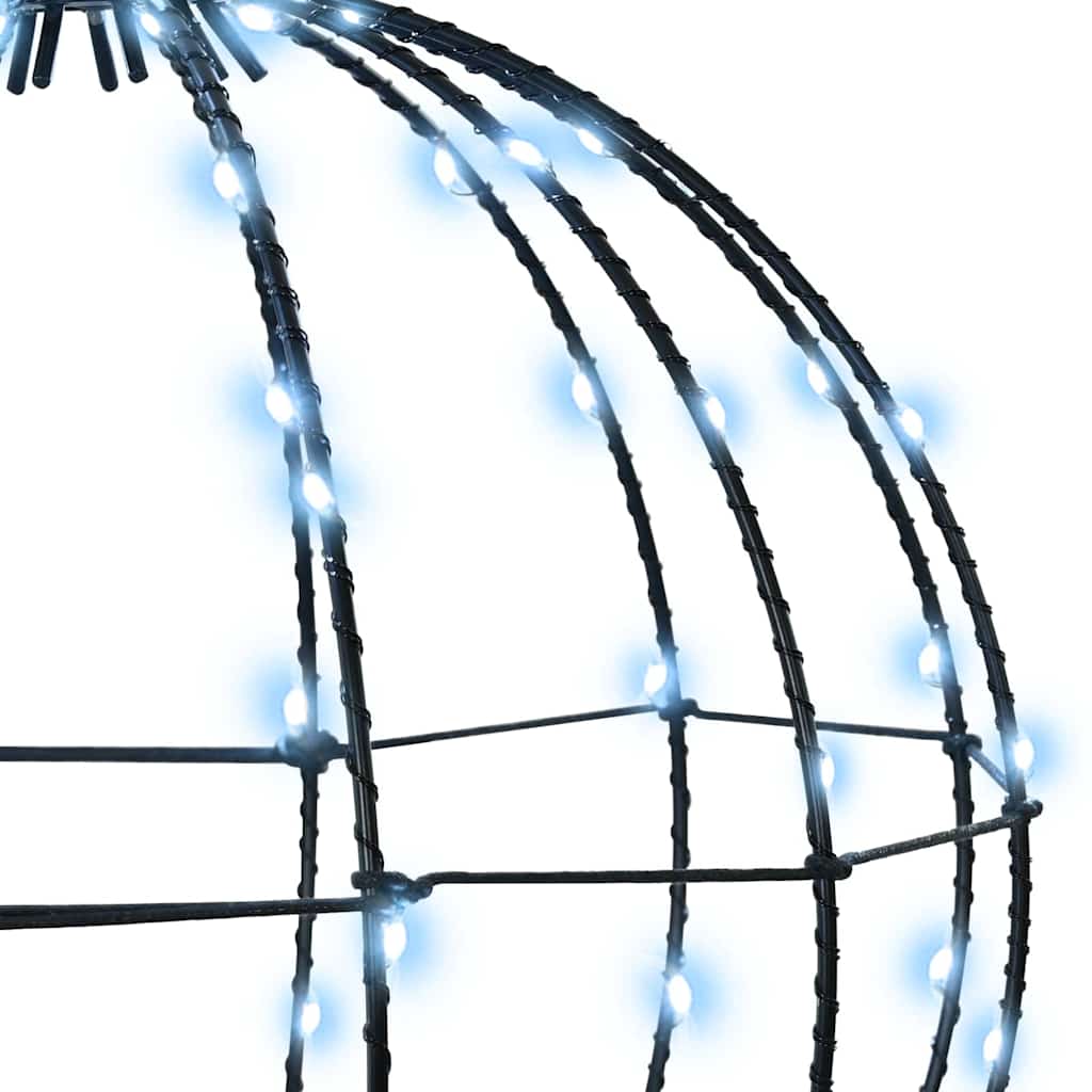 Ball with 192 LEDs Cold white 60 cm Metal