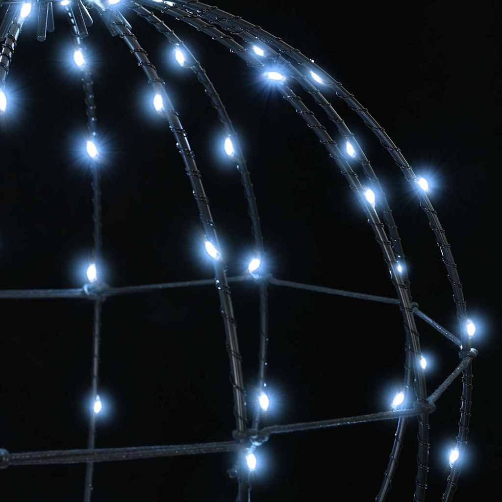 Ball with 192 LEDs 2 pcs Cold white 40 cm Metal