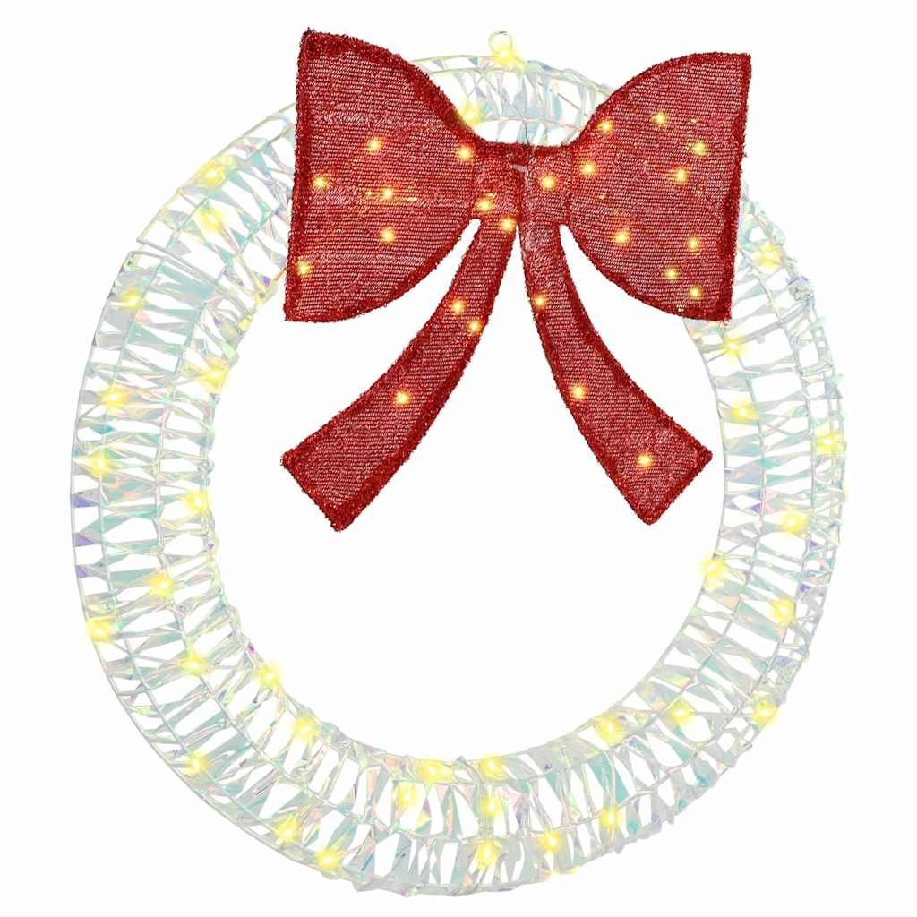 Wreath with 60 LEDs Warm white 75 cm PET