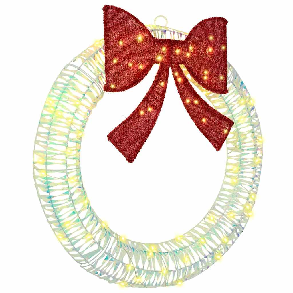 Wreath with 80 LEDs Warm white 90 cm PET