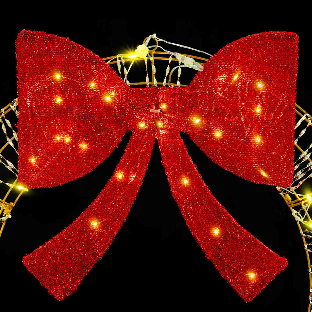 Wreath with 60 LEDs Warm white 75 cm PET