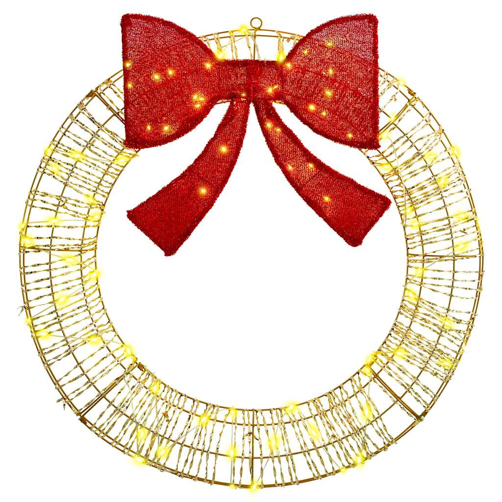 Wreath with 80 LEDs Warm white 90 cm PET