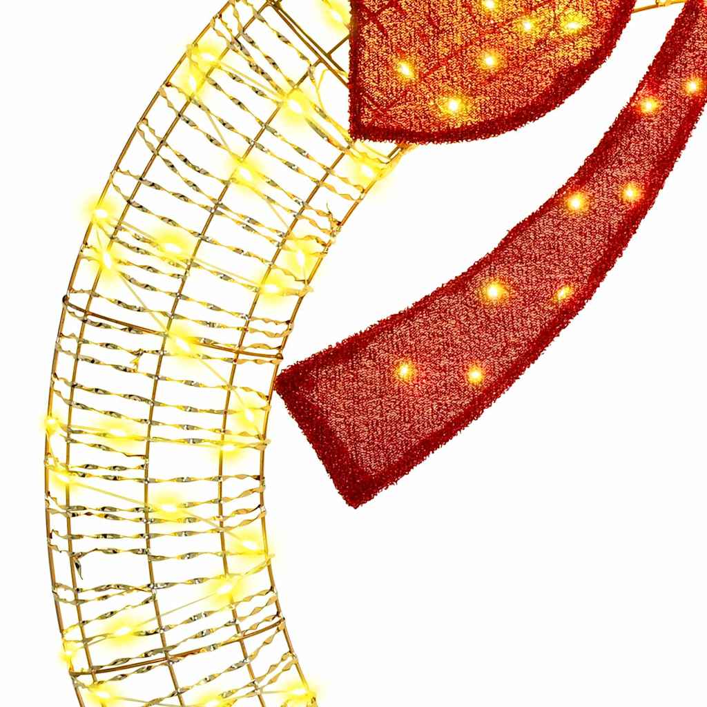 Wreath with 150 LEDs Warm white 120 cm PET