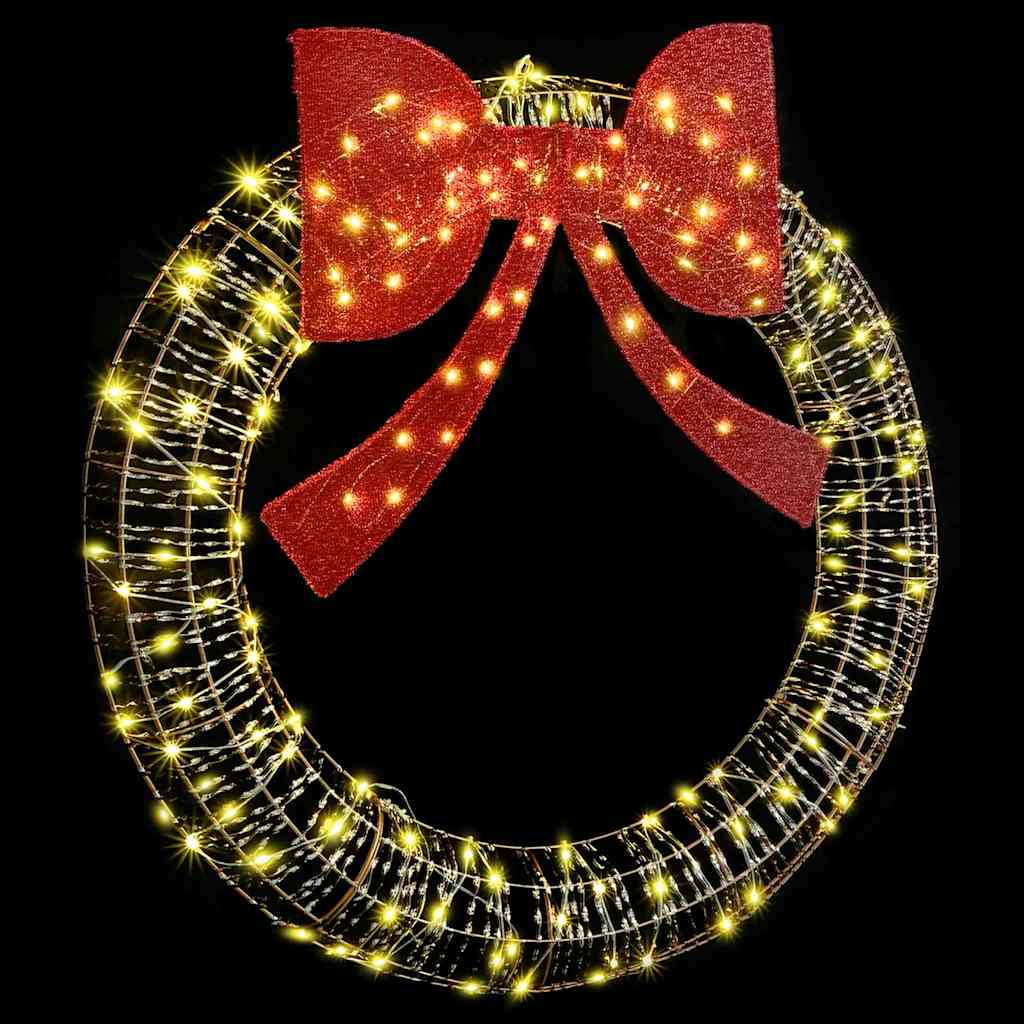 Wreath with 150 LEDs Warm white 120 cm PET
