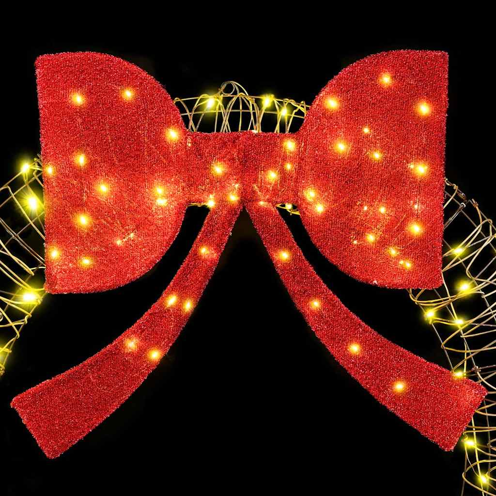 Wreath with 150 LEDs Warm white 120 cm Rattan