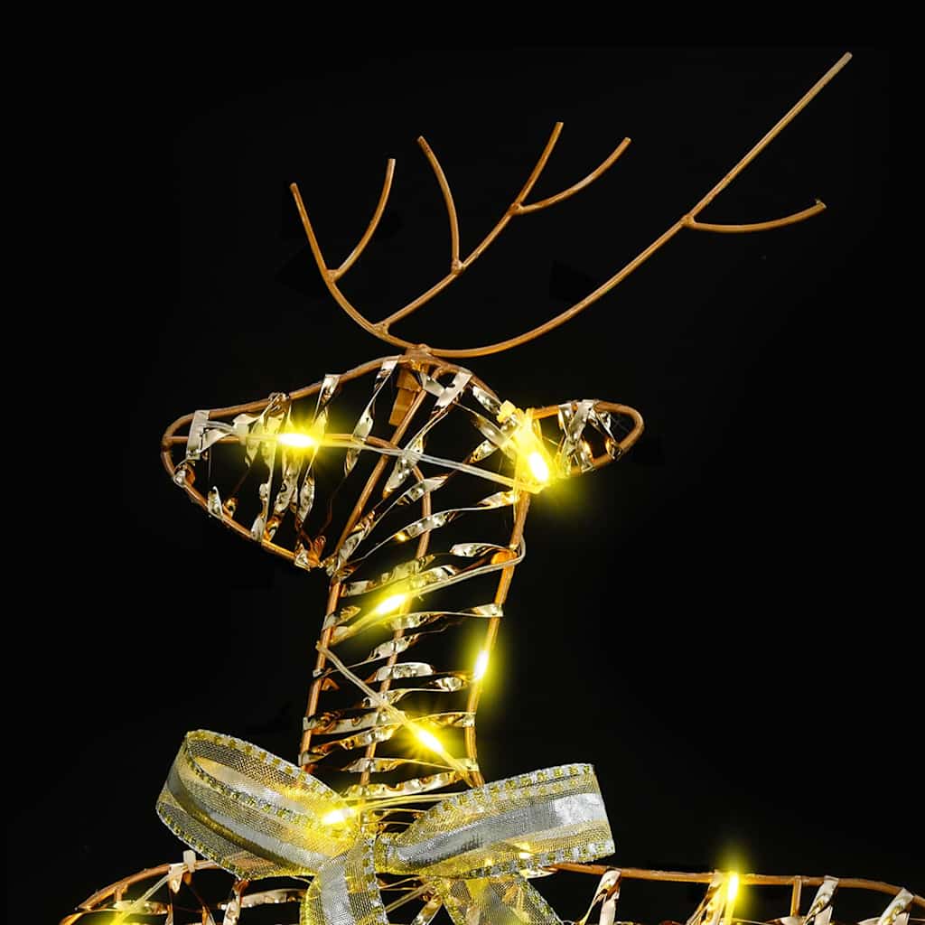 LED Reindeers with 40 LEDs 2 pcs Warm White PET