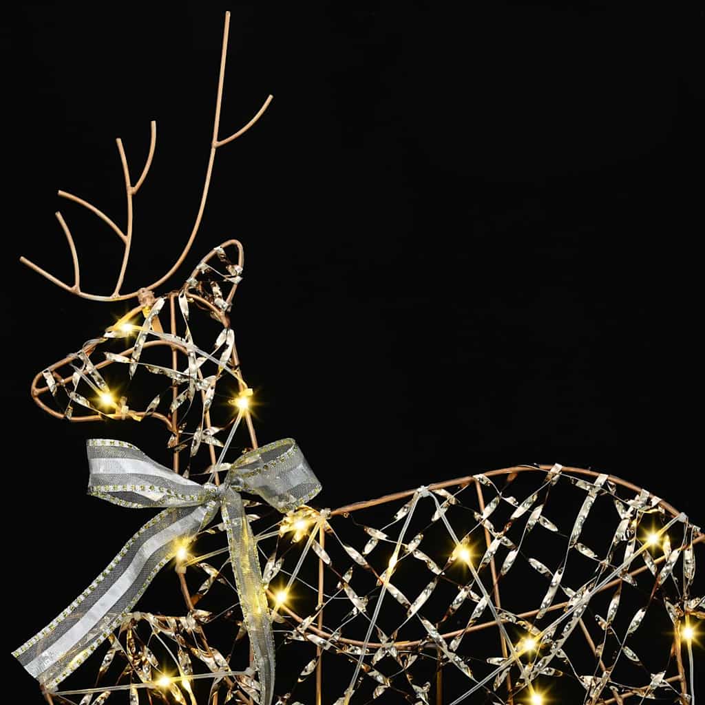 LED Reindeers with 60 LEDs 3 pcs Warm White PET