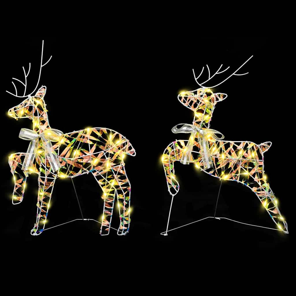 LED Reindeers with 40 LEDs 2 pcs Warm White PET