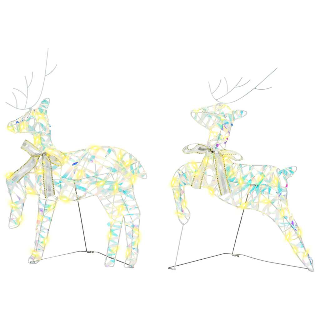 LED Reindeers with 40 LEDs 2 pcs Warm White PET
