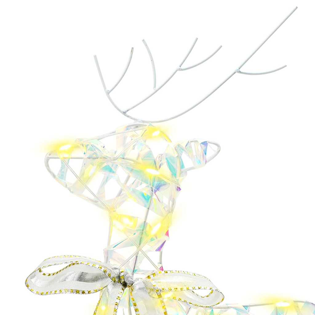 LED Reindeers with 60 LEDs 3 pcs Warm White PET