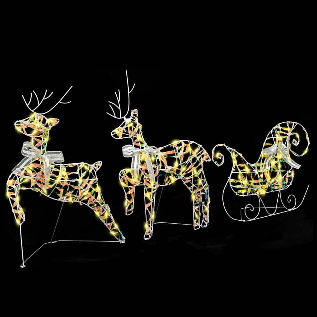 LED Reindeers with 60 LEDs 3 pcs Warm White PET