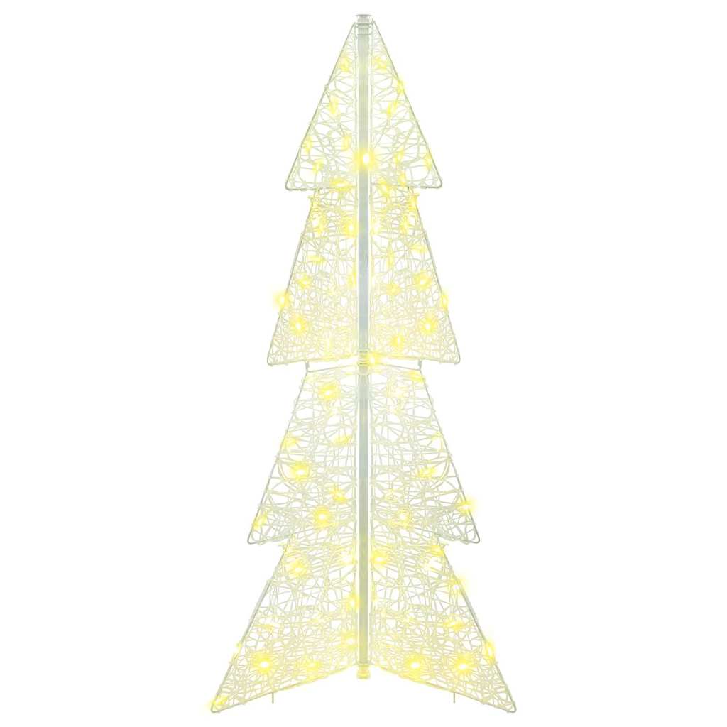 Christmas Tree with 100 LEDs Warm White 120 cm Acrylic