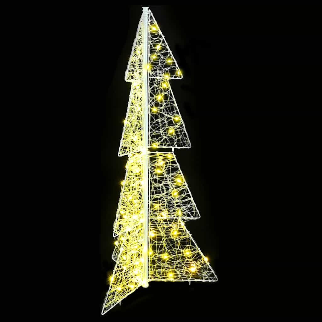Christmas Tree with 100 LEDs Warm White 120 cm Acrylic