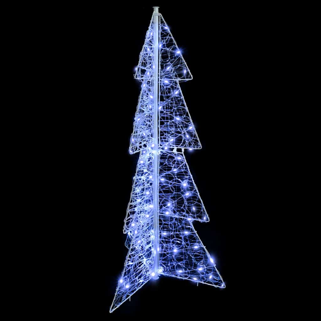 Christmas Tree with 100 LEDs Cold White 120 cm Acrylic