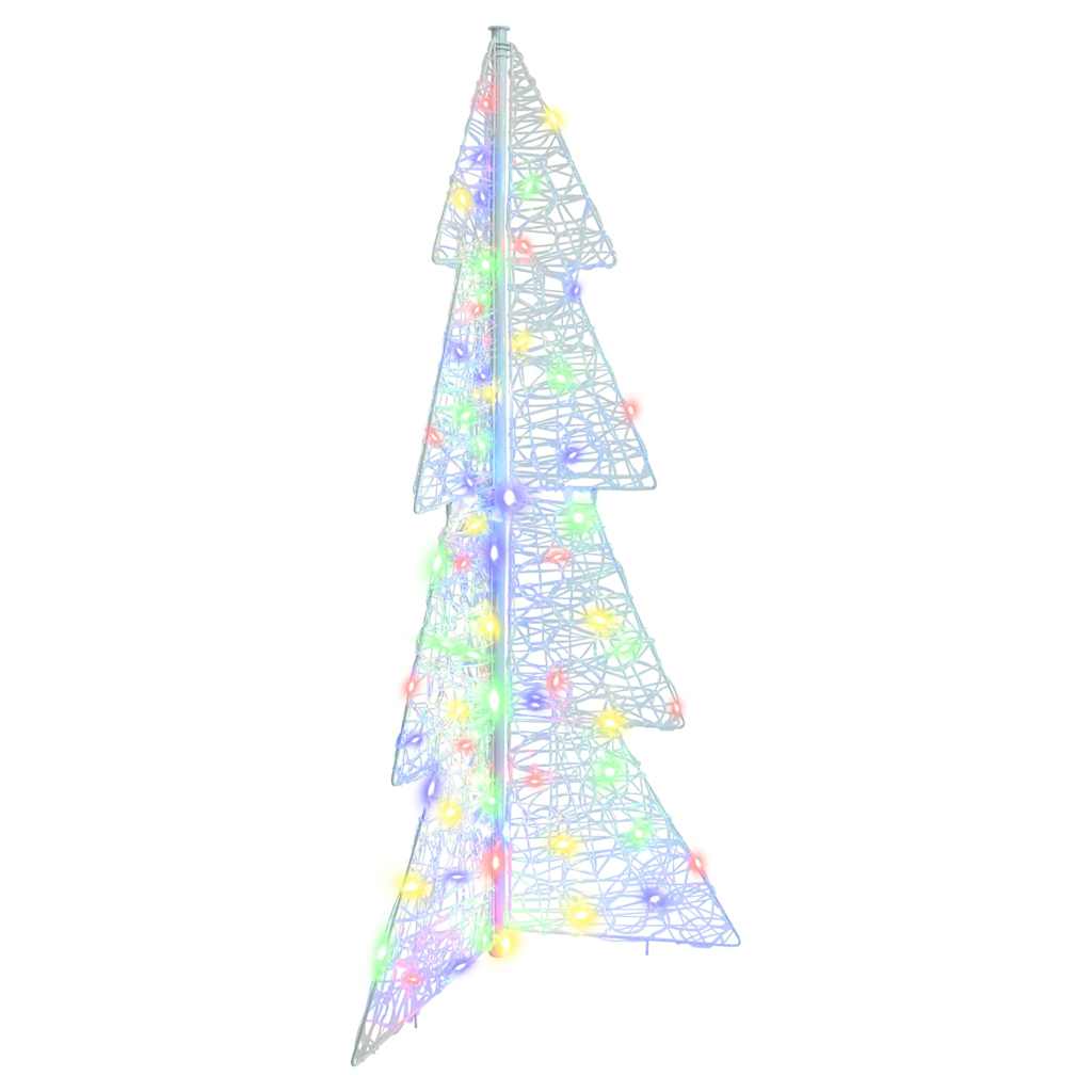 Christmas Tree with 100 LEDs Multicolour 120 cm Acrylic