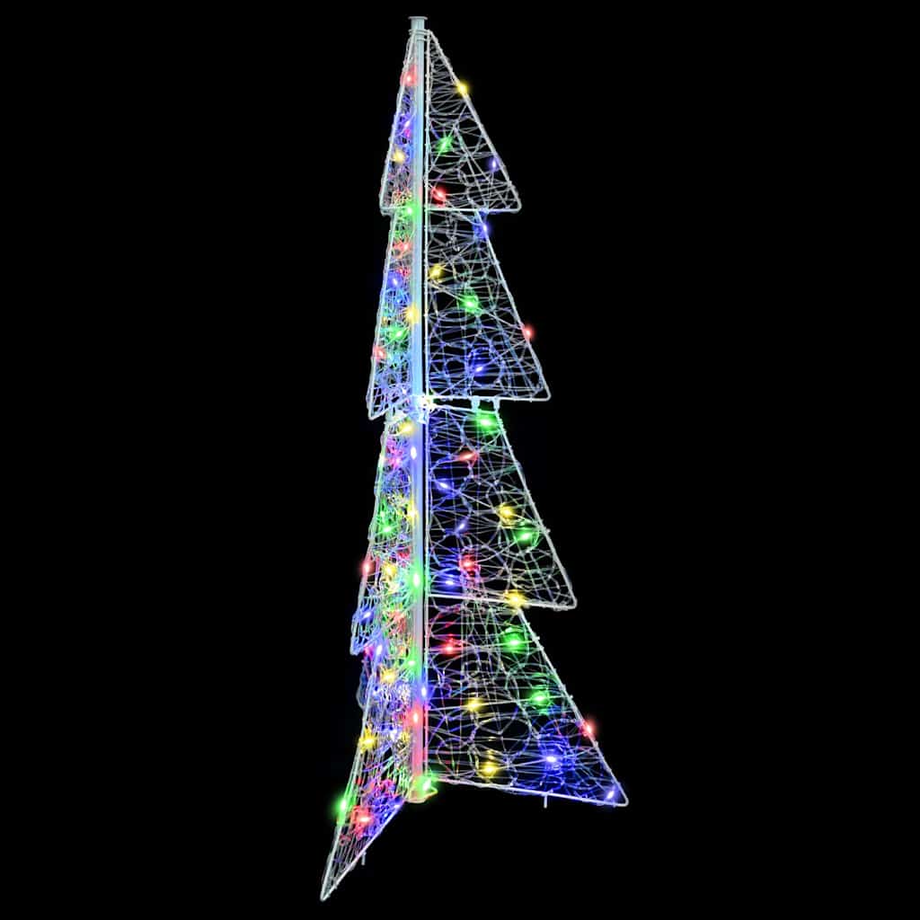 Christmas Tree with 100 LEDs Multicolour 120 cm Acrylic