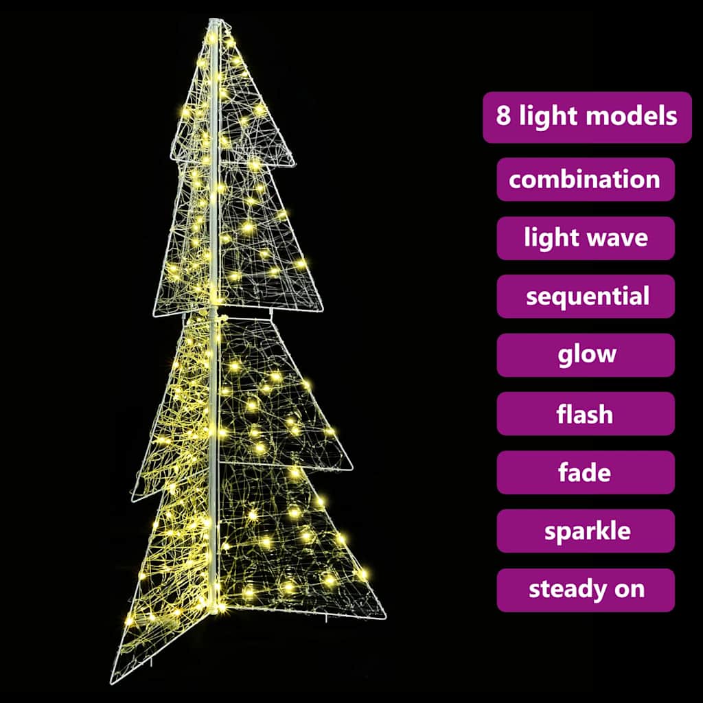 Christmas Tree with 160 LEDs Warm White 150 cm Acrylic