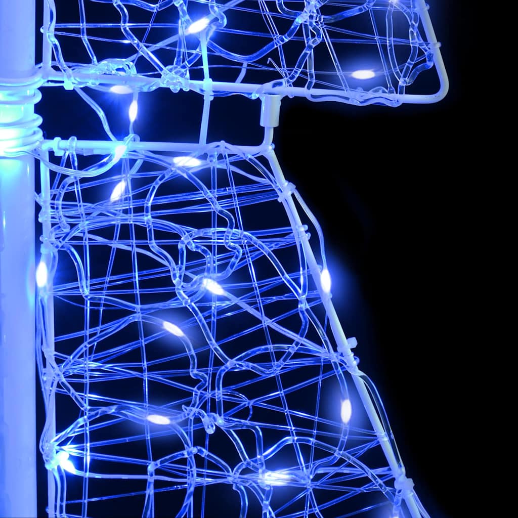 Christmas Tree with 160 LEDs Blue 150 cm Acrylic